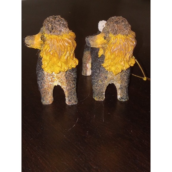 LOT OF 2‎ - POODLE DOG Resin Figurine Christmas Ornament - Picture 6 of 6